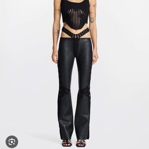 Dion Lee Black Boot Cut Pants